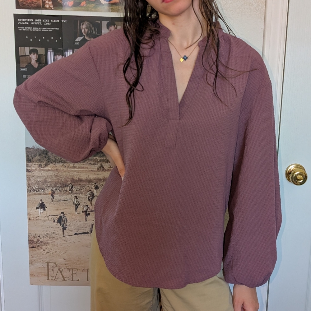Target (A New Day) Women's Mauve V-Neck Blouse